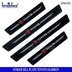 4pc Toyota Branded Waterproof Door Steps &Sills From Scuffs&scratches