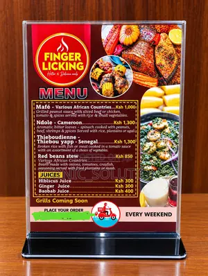 A5 Menu Stand