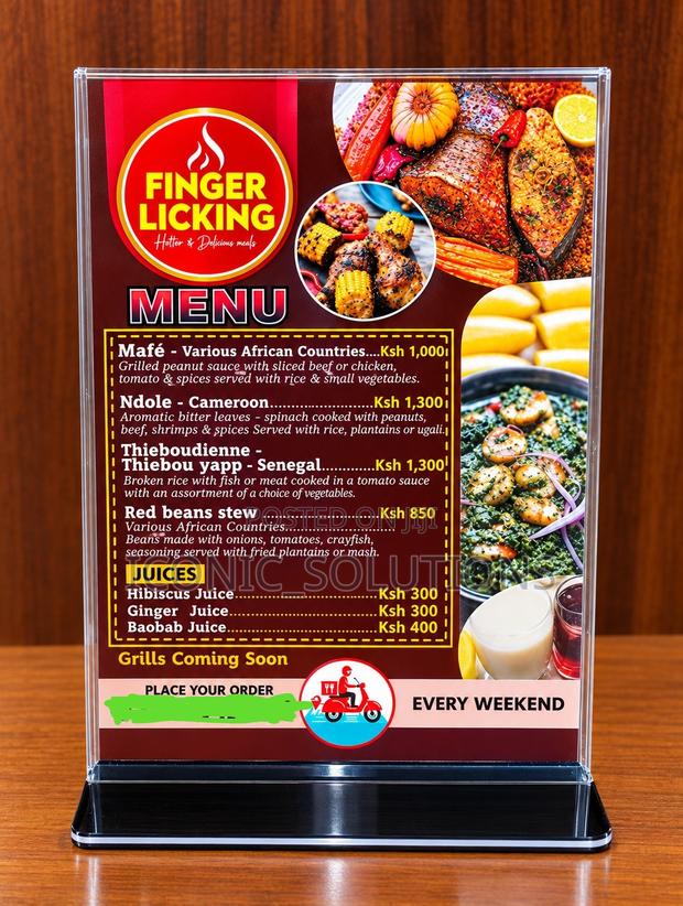 A5 Menu Stand - main view