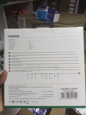 Ugreen Cat 6 U/Utp Lan Cable 2m (Black) (UG- 20160)