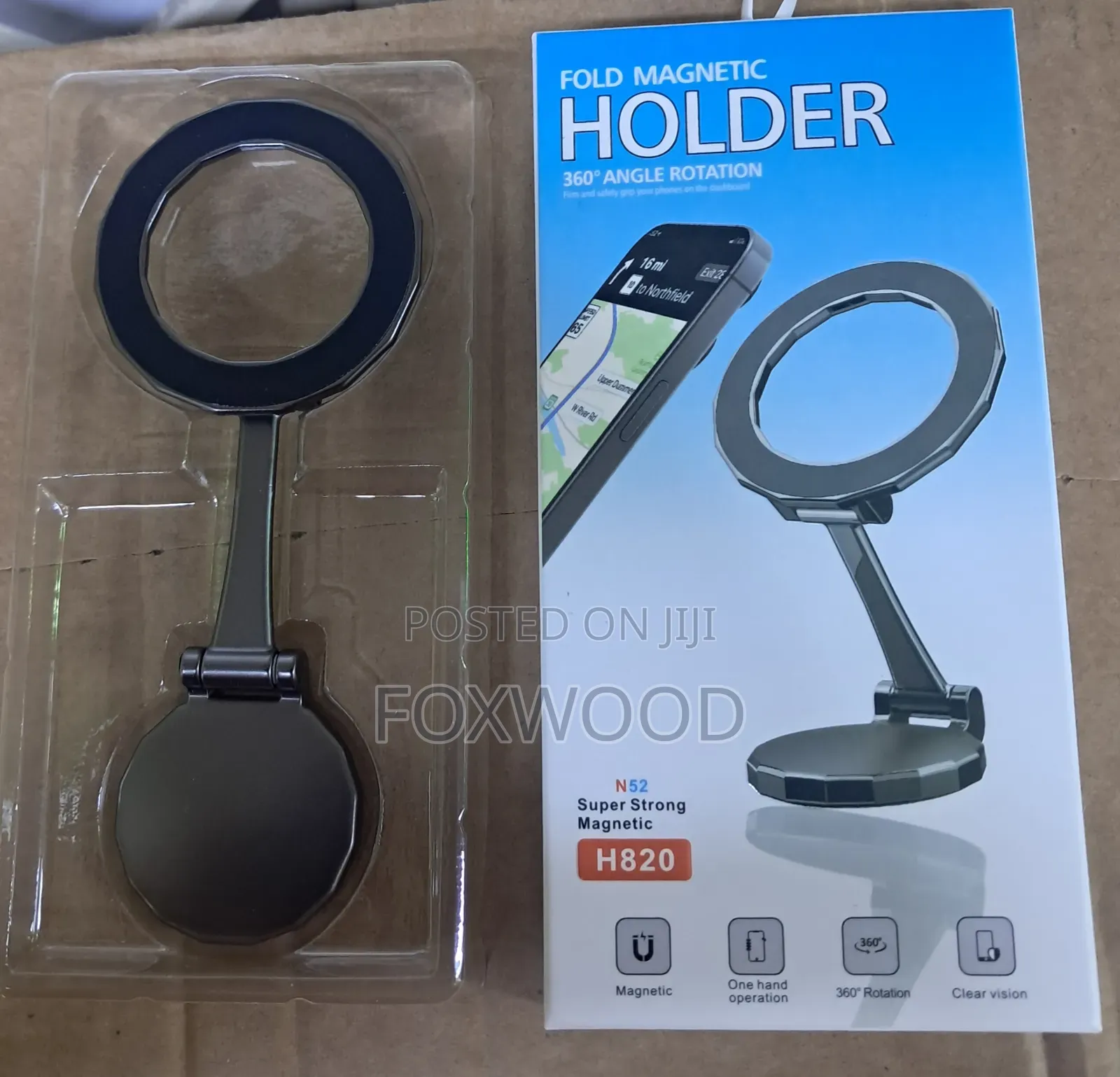 Fold Magnetic Phone Holder 360° Angle Rotation