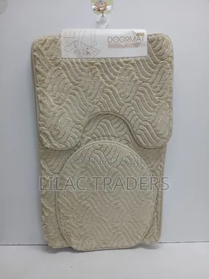 3-in-1 Toilet & Bathroom Mat Set Available in Different Colours Alp