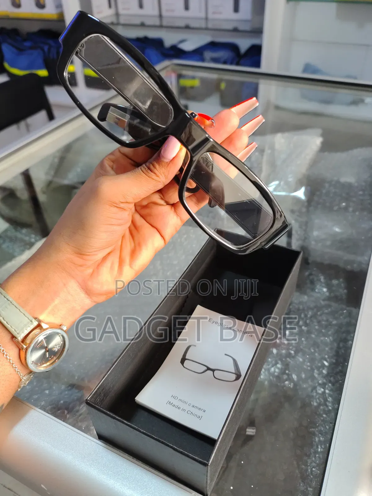 HD Mini Camera Glasses With USB Charging Cable