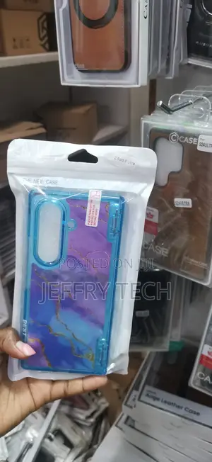 Purple and Blue Marble Patterned Phone Case "Z Fold 6 Ultra
