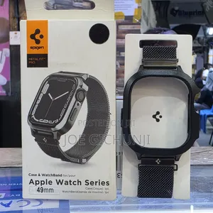 Spigen Metal Fit Pro Case & Milanese Watch Band for Apple Watch 49mm