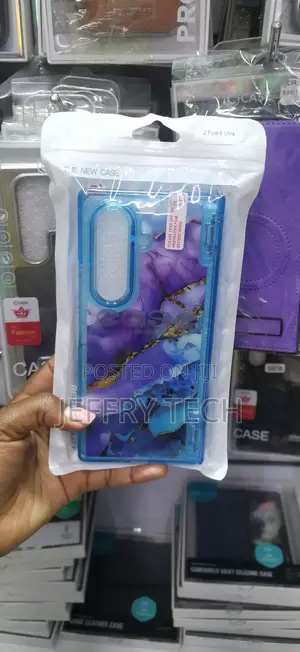 Vibrant Blue and Purple Marble Phone Case "Z Fold 8 Ultra