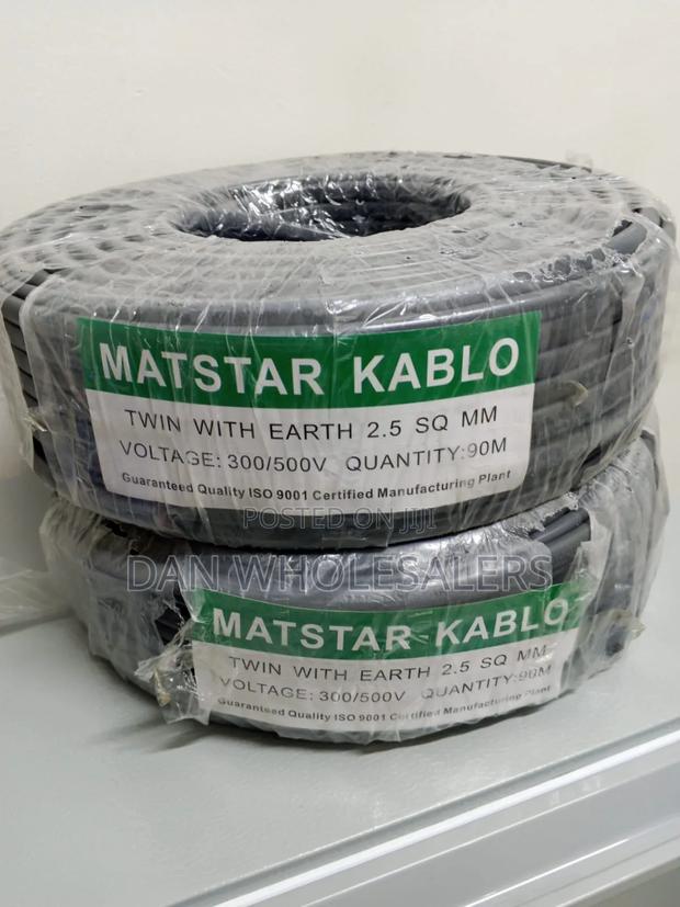 90M Roll 2.5mm Flat Twin Cable With Earth Electrical Installation Wire - thumbnail 2