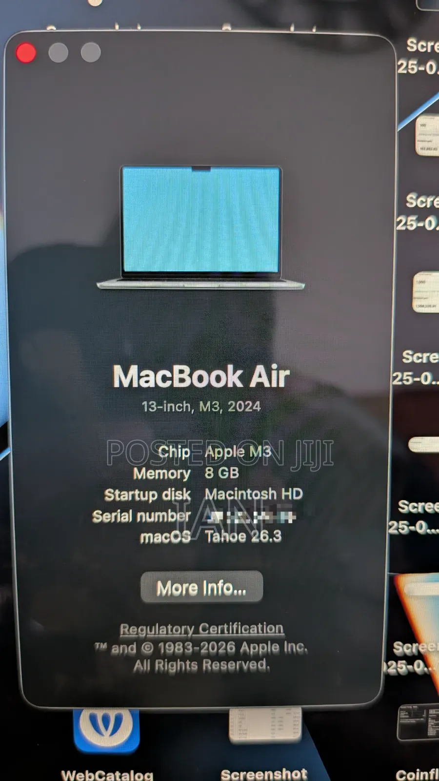 Laptop Apple MacBook Air 2024 M3 8GB Apple M3 SSD 256GB