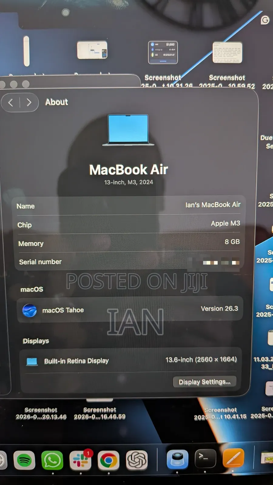 Laptop Apple MacBook Air 2024 M3 8GB Apple M3 SSD 256GB