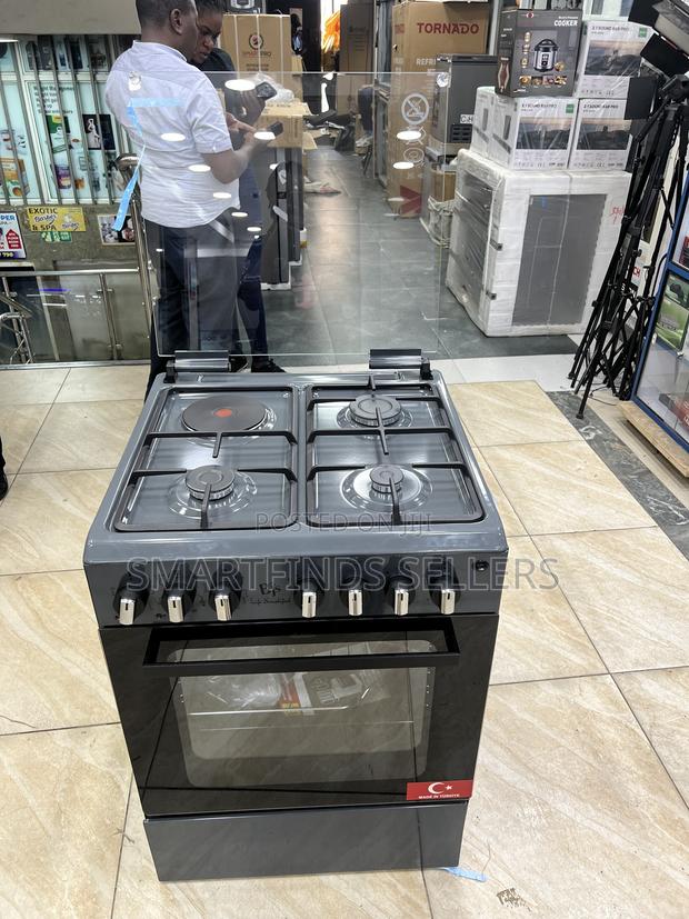 BJS Silver Grey Cooker – Upgrade Your Kitchen With a Touch of Class! - main view