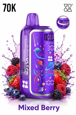 Mixed Berry Voom Ultra Neon 70,000 Puffs Rechargable Disposable Vape