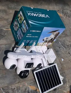 V380 4 Lens Wireless Solar Security Camera With SIM Card