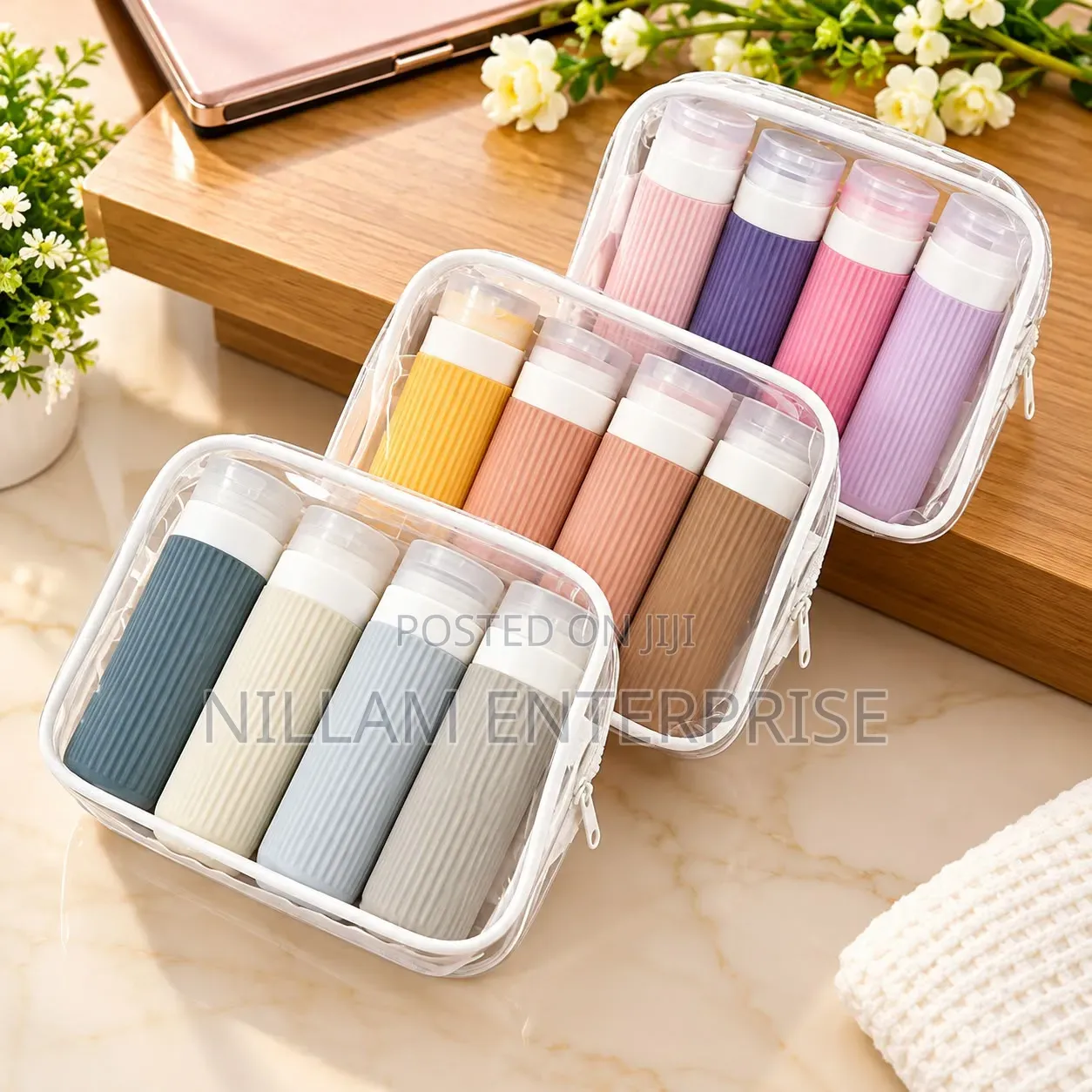 Silicone Big Capacity Colourful Travel Lotion Bottles.90mls 4pcs