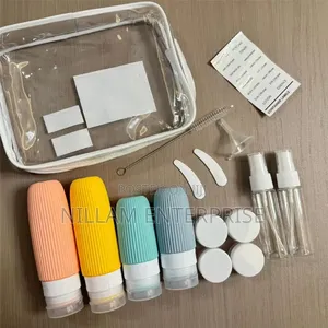 14-Piece Travel Bottle Set, Silicone Refillable Bottles,
