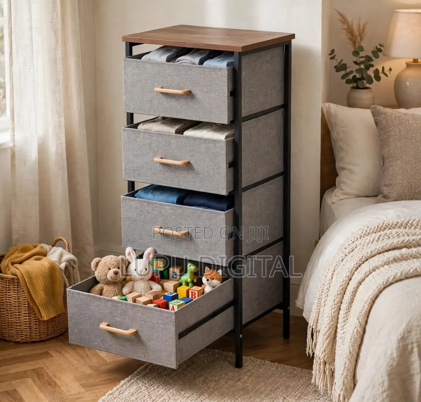 4-Drawer Fabric Storage Cabinet