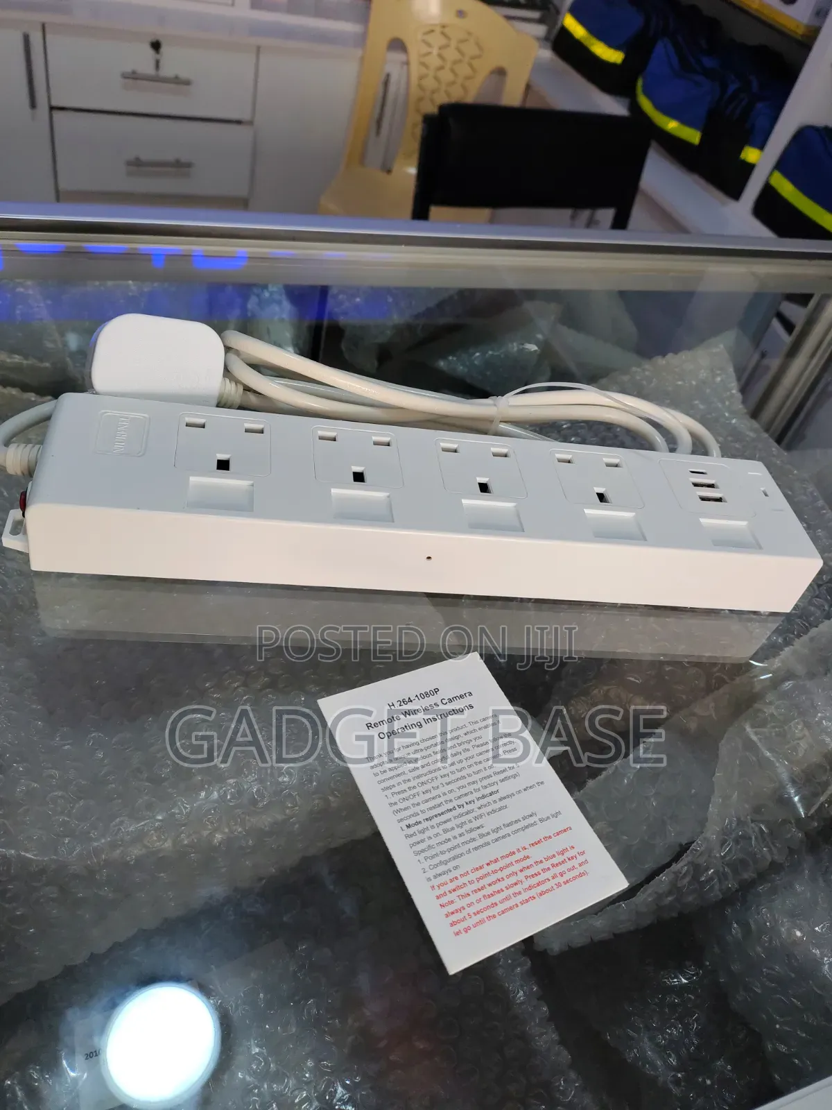 Power Extension Socket With USB Ports and Built-in Spy Camera