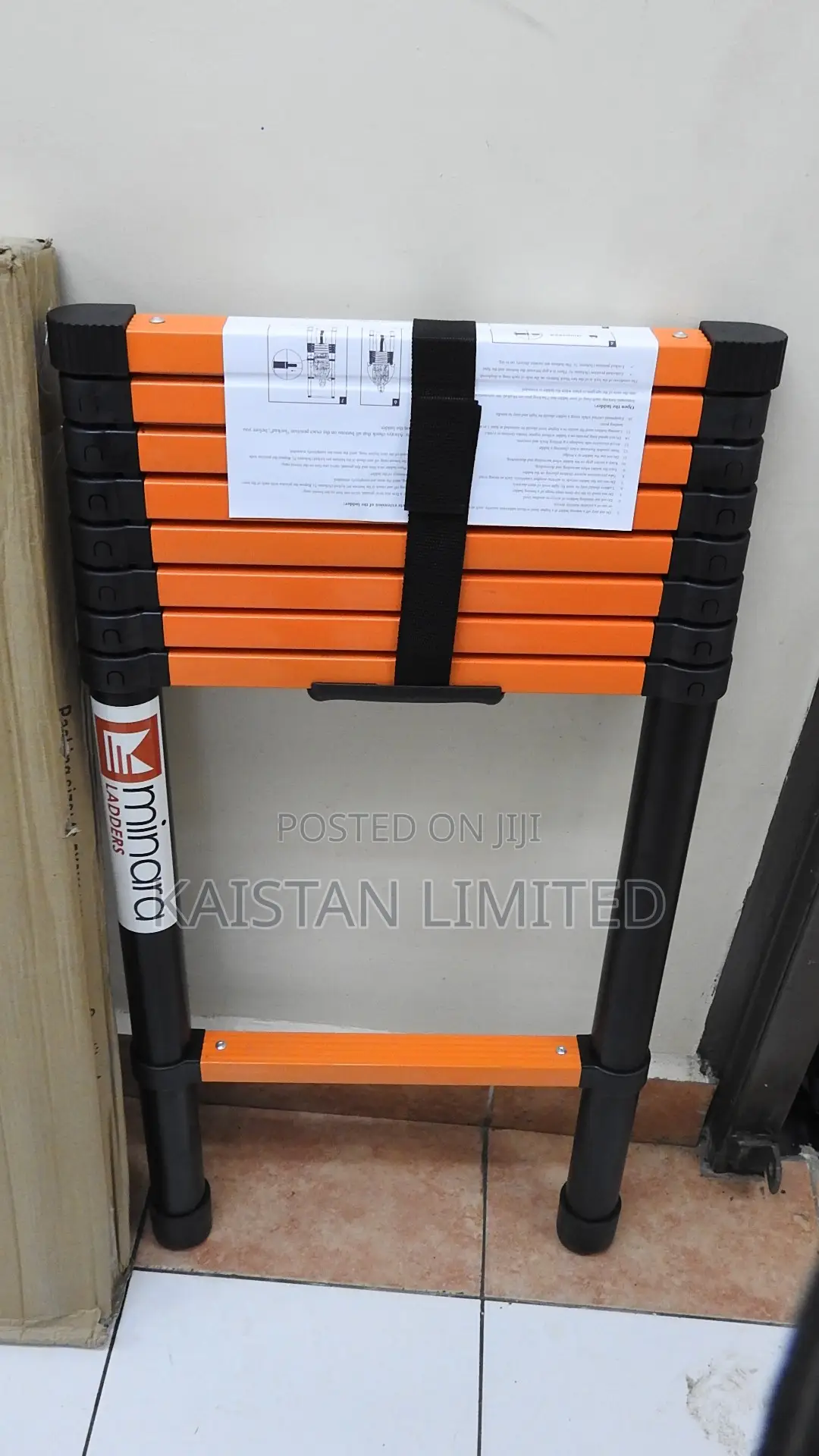 Minara 3.5M Telescopic Ladder/ 9 Step Folding Ladder