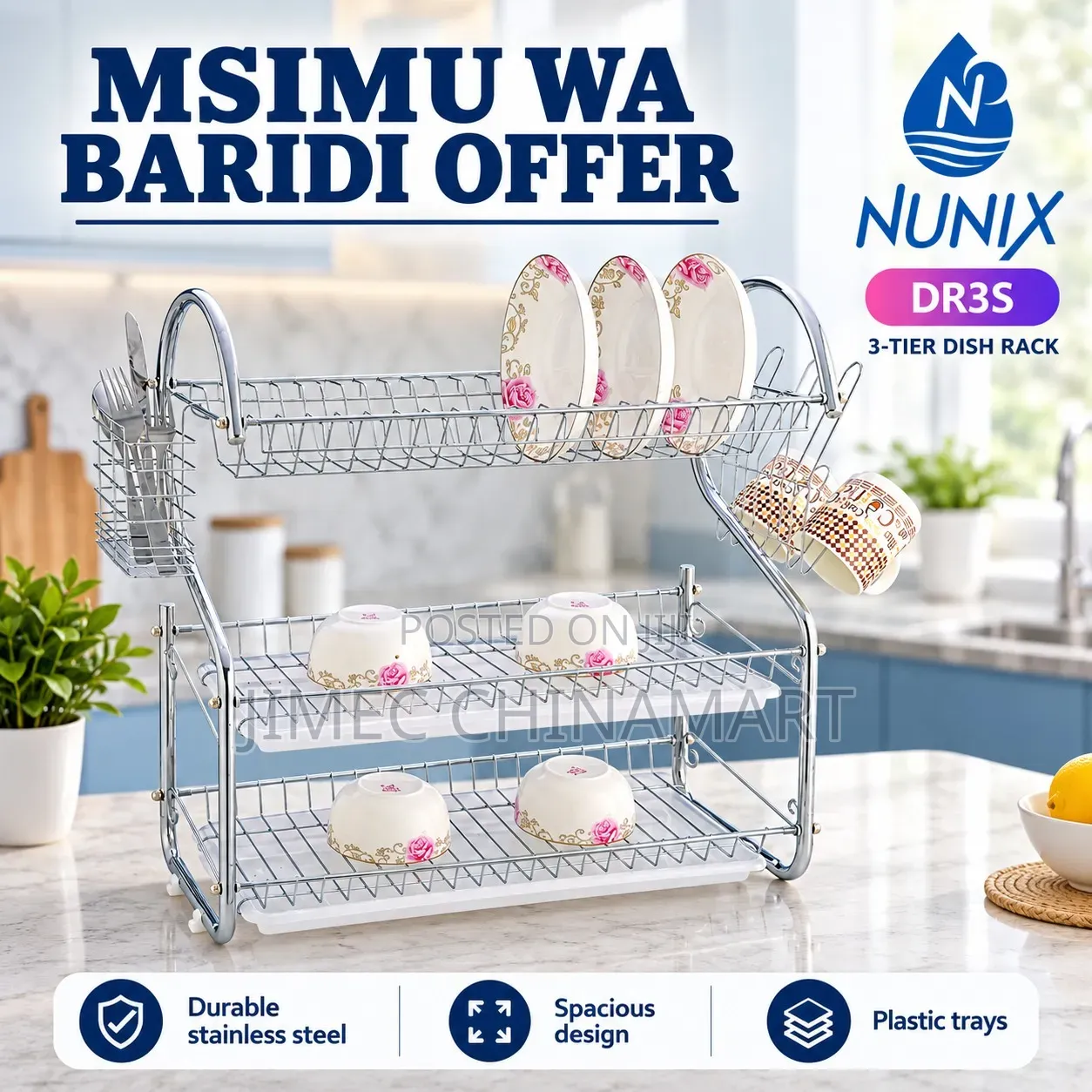3layer Metallic Dishrack