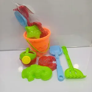 Colorful Kids Sandbox & Beach Toys Set With Storage Net