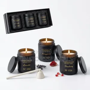 3 Pack Luxury Aromatherapy Scented Candles Jar Gift Set