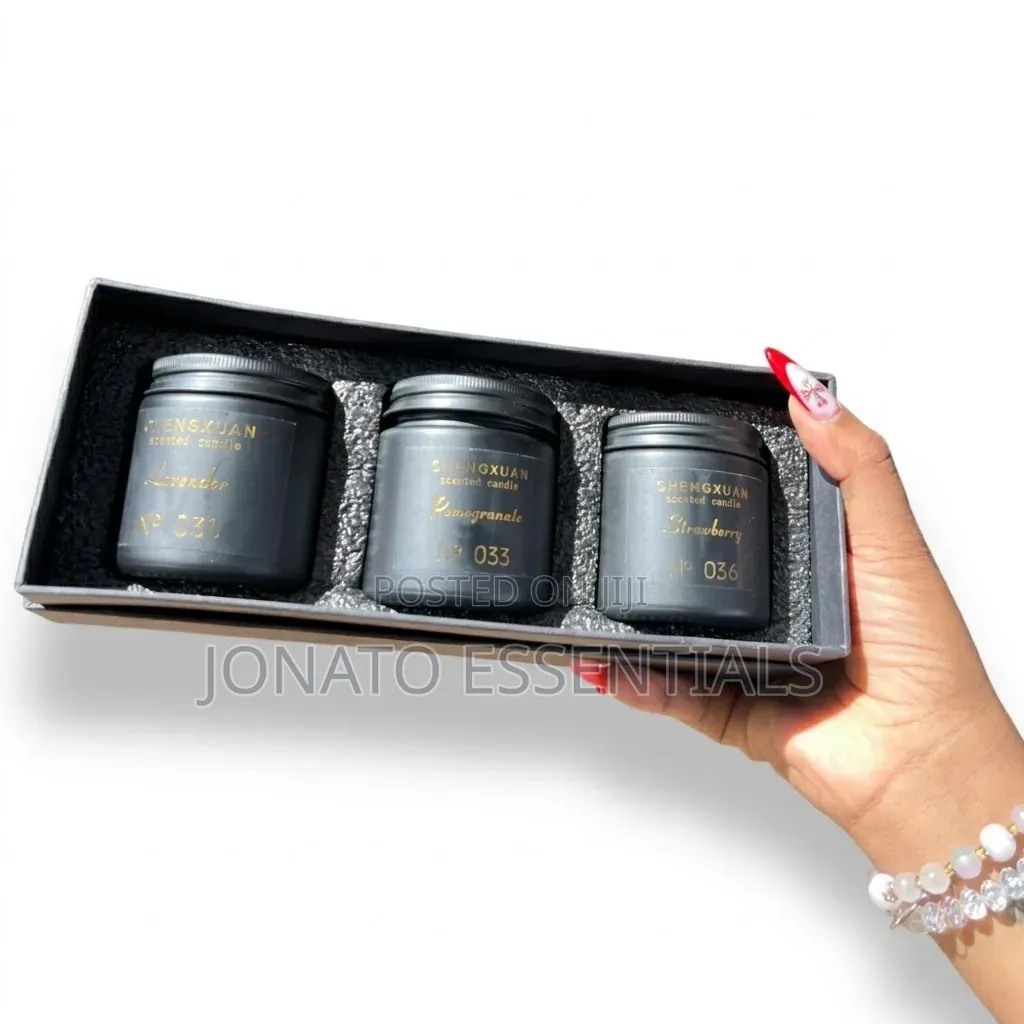 3 Pack Luxury Aromatherapy Scented Candles Jar Gift Set
