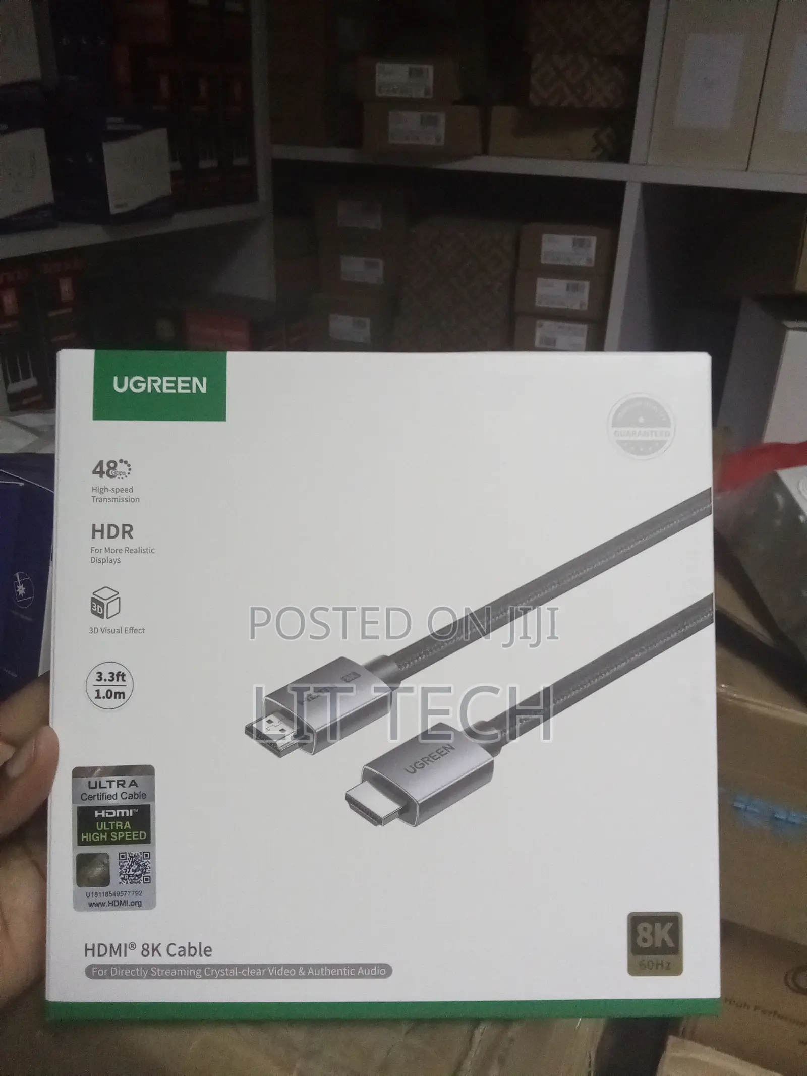 Ugreen 8K HDMI 2.1 Ultra High-Speed 1m Cable (Model HD171)