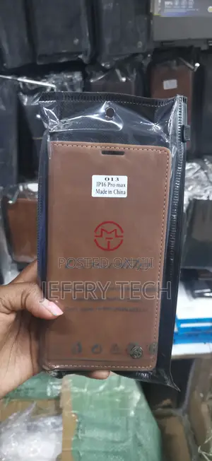 Brown Caseme Series PU Leather Wallet Flip Case for iPhone 16 Pro Max