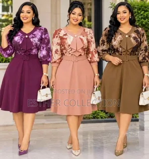 Elegant Floral Flare Midi Dress