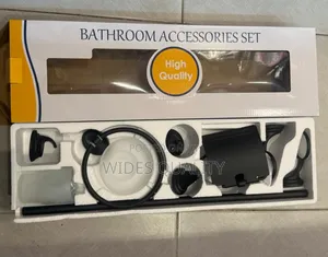 Bathroom Towel Holder 6-Piece Matte Black Bathroom Accessories Set