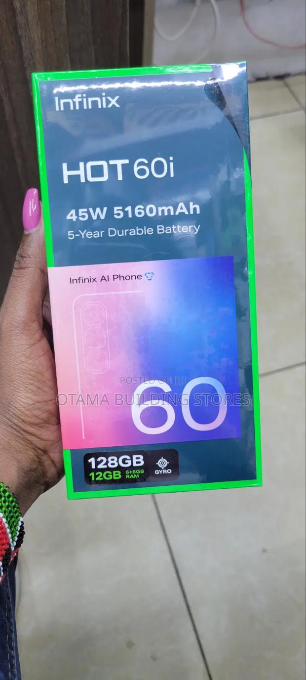 New Infinix Hot 60i 128 GB Black - thumbnail 2