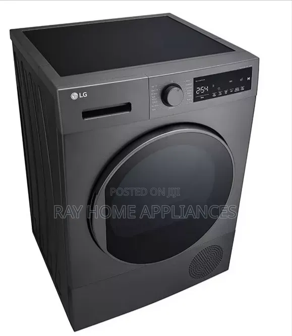 LG 8kg Front Load Dryer, Heat Pump , Sensor Dry , - Black