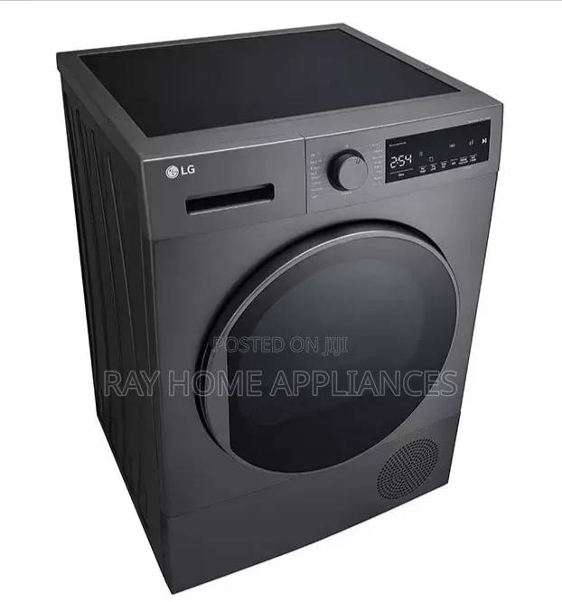 LG 8kg Front Load Dryer, Heat Pump , Sensor Dry , - Black