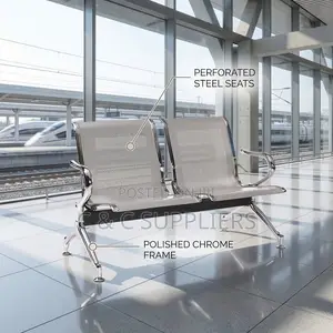 2-Seater Metallic Hall Way Waiting Bench