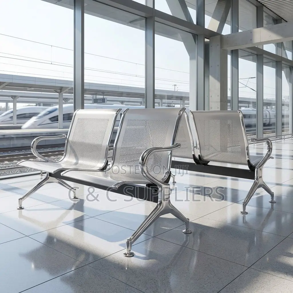 2-Seater Metallic Hall Way Waiting Bench