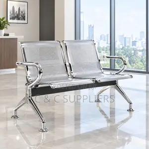 2-Seater Metallic Hall Way Waiting Bench