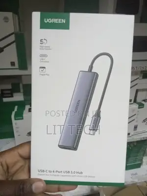 UGREEN USB-C to 4-Port USB 3.0 Hub (Model CM473, UG-20841).