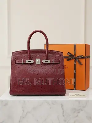 Ostrich Leather Hermès Birkin 30 Bag (Boxed )