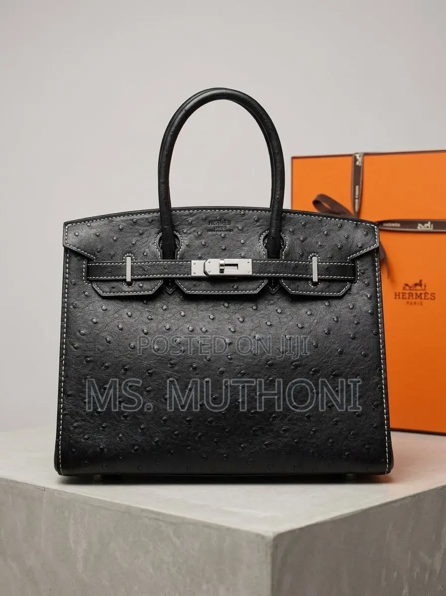 Ostrich Leather Hermès Birkin 30 Bag (Boxed )
