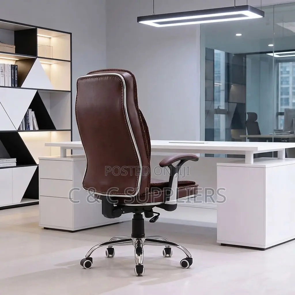 Ergonomic Brown Leather Generic Chair.