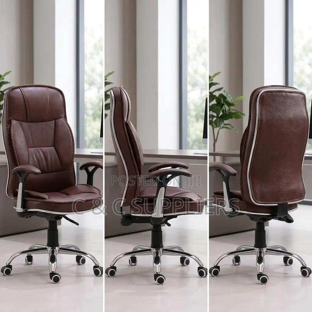 Ergonomic Brown Leather Generic Chair.