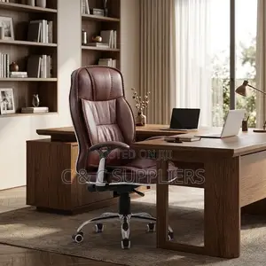 Ergonomic Brown Leather Generic Chair.