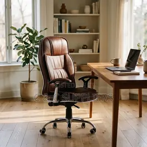 Ergonomic Brown Leather Generic Chair.
