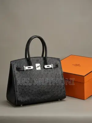 Fully Boxed Hermes 30 Cm Birkin (Ostrich Leather Detailed)