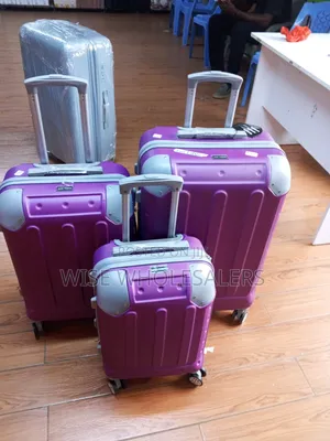 3 In1 Portal Trolley ABS Suitcase Set With Double Spinner Wheels