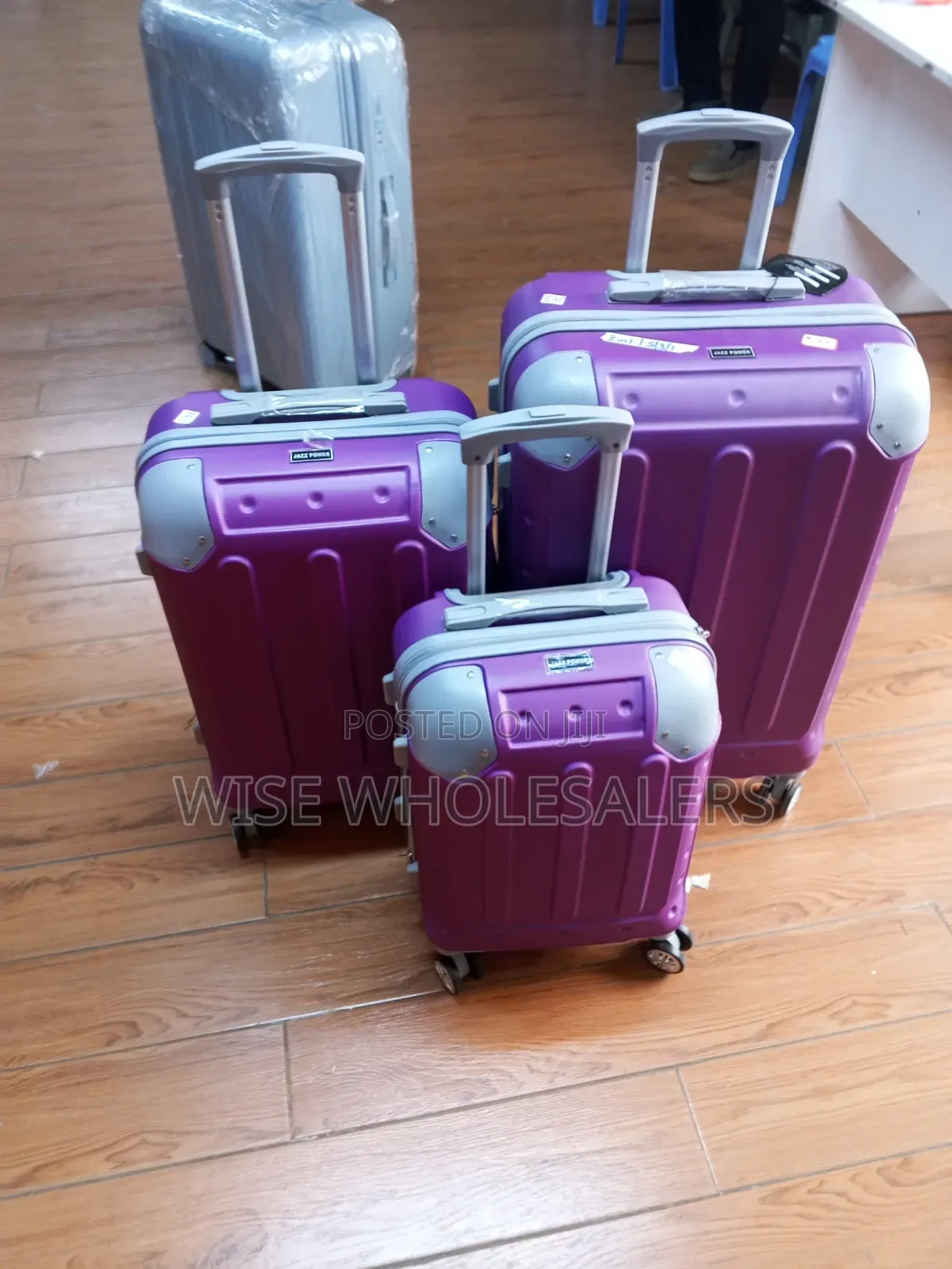 3 In1 Portal Trolley ABS Suitcase Set With Double Spinner Wheels