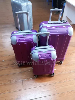 3 In1 Portal Trolley ABS Suitcase Set With Double Spinner Wheels