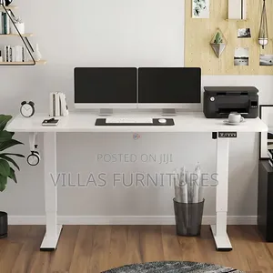 White Automatic Electric Desk