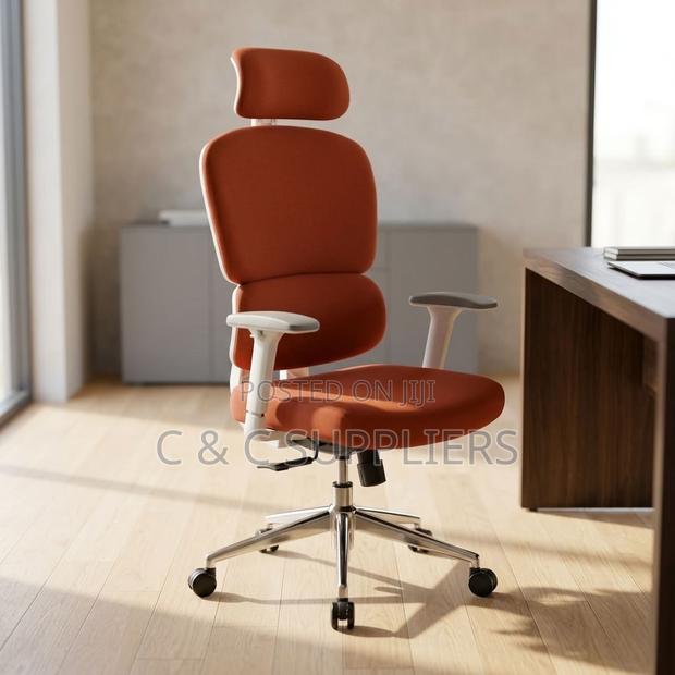 Orange Executive Orthopedic Seat. - main view
