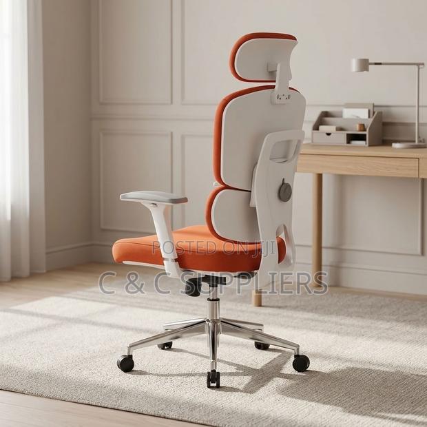 Orange Executive Orthopedic Seat. - thumbnail 2