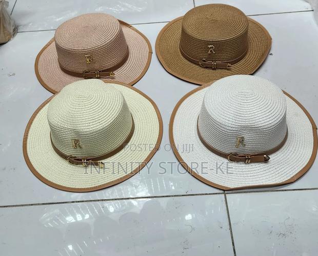 Flat Straw Summer Hats - thumbnail 2